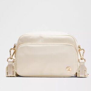NWT Lululemon Everywhere Camera Crossbody 
 Monogram Metallic Light Ivory/Gold